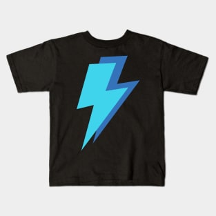 Blue Lightning Bolts Kids T-Shirt